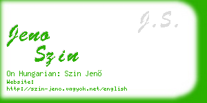 jeno szin business card